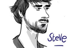 portrait de Steve - exemple de réalisation dans bars à portraits