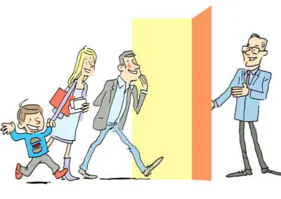 illustration pour dépliant Portes ouvertes Dominique Buyse - invitation à entrer