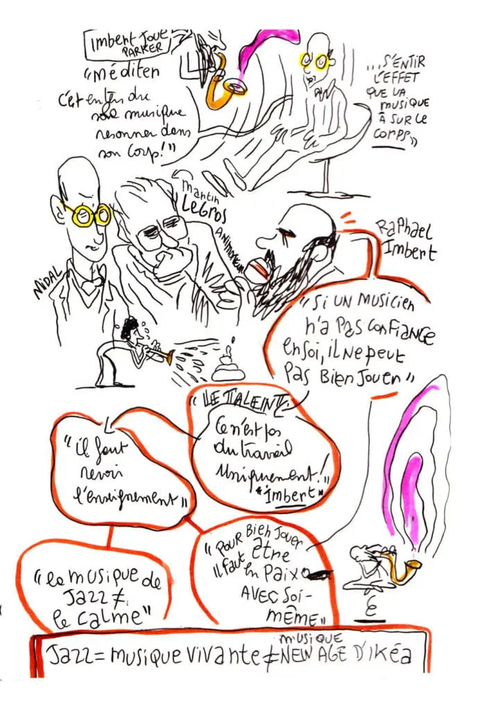 Midal et la méditation - sketchnoting de Vincent Rif