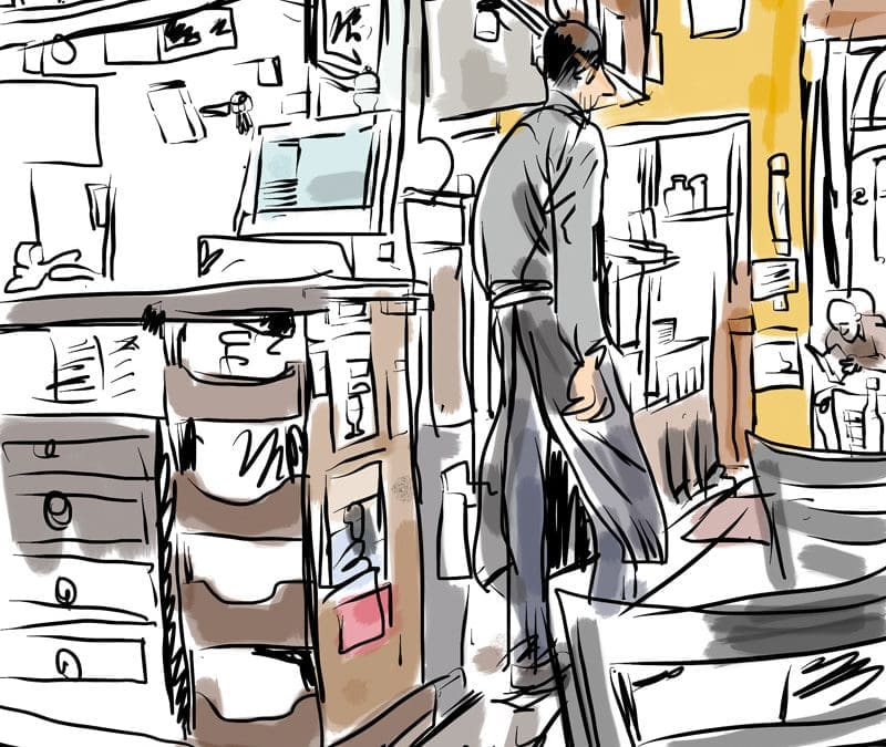 Croquis à l&rsquo;Arcadi Café (Bruxelles)
