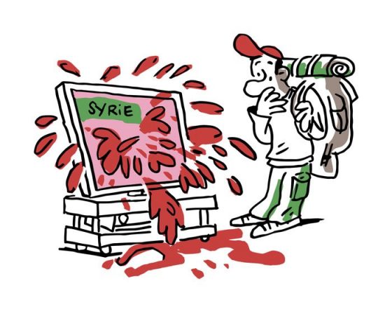 Logo et visuel pour l'opération 'Quand les jeunes parlent de la Syrie"