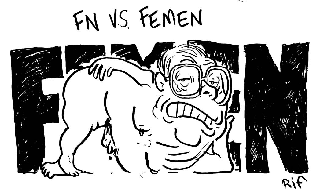 Jean-Marie Lepen et les FEMEN