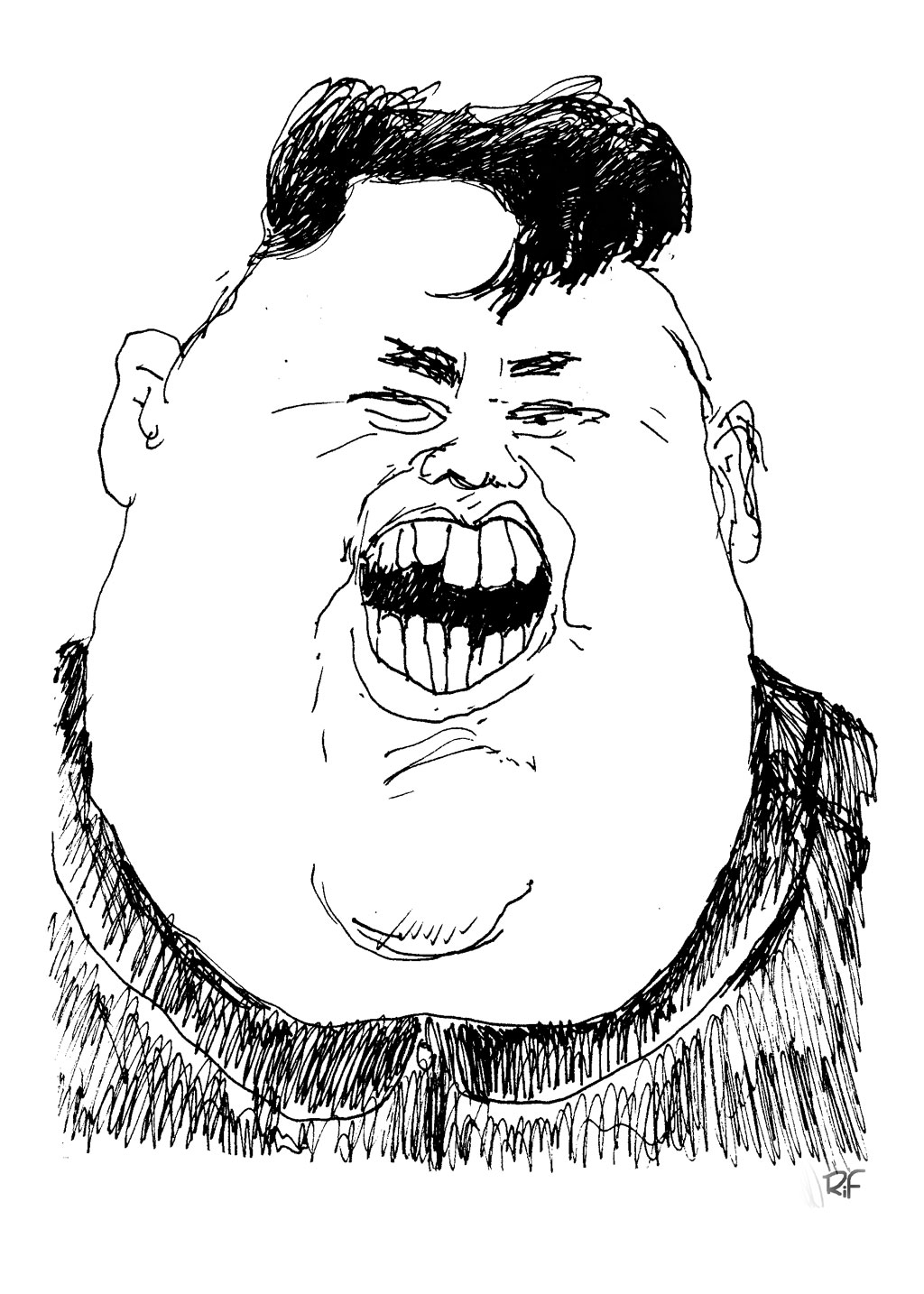 Caricature de Kim Jong un, par Vincent Rif