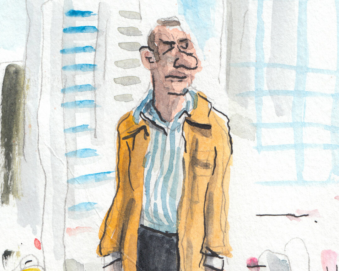 Manha - aquarelle de Vincent Rif - gros plan