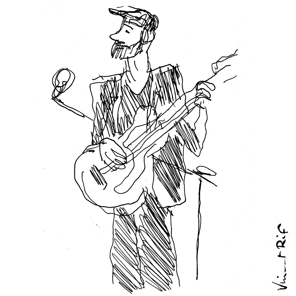 Guitariste de Clare Louise- croquis