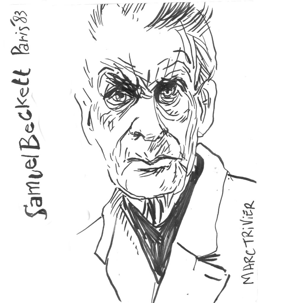 Samuel Beckett d'après une photo de Marc Trvier