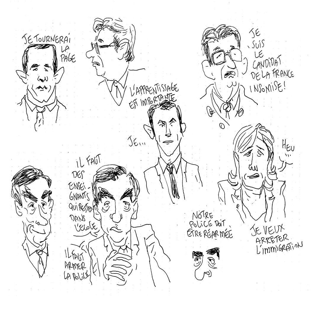 Croquis du débat présidentiel du 20 mars 2017