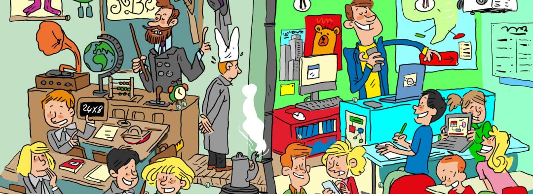 detail d'une illustration jeunesse sur l'école