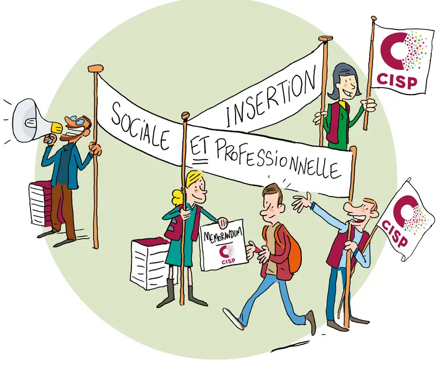 Illustration pour le Mémorandum 2019 du secteur des Centres d'insertion socioprofessionnelle