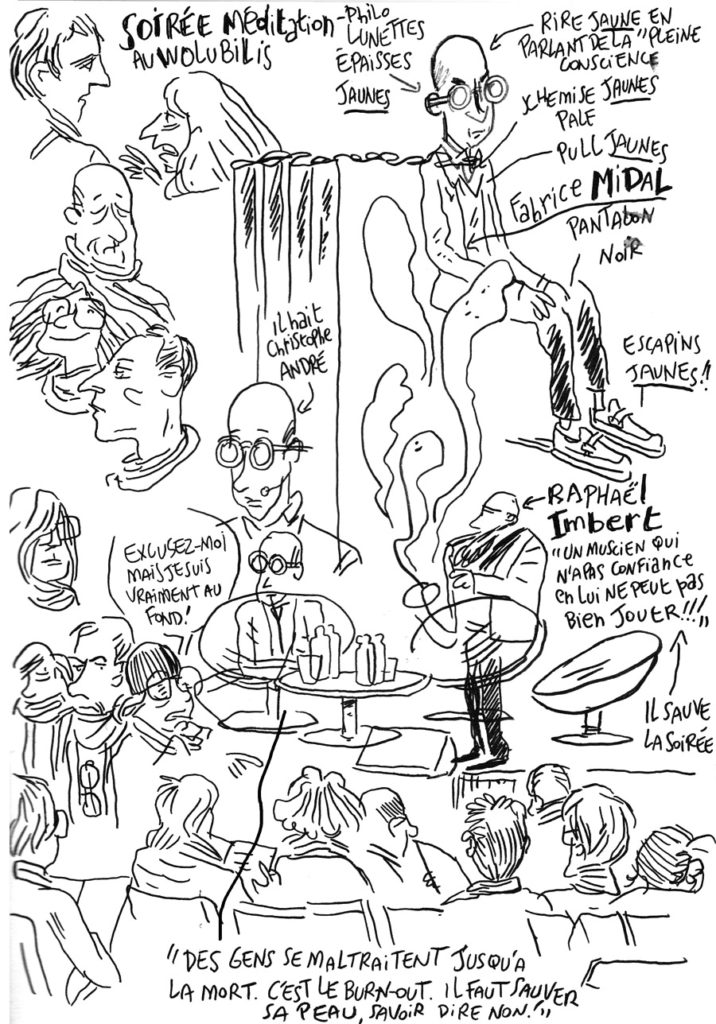 Midal et la méditation - sketchnoting de Vincent Rif