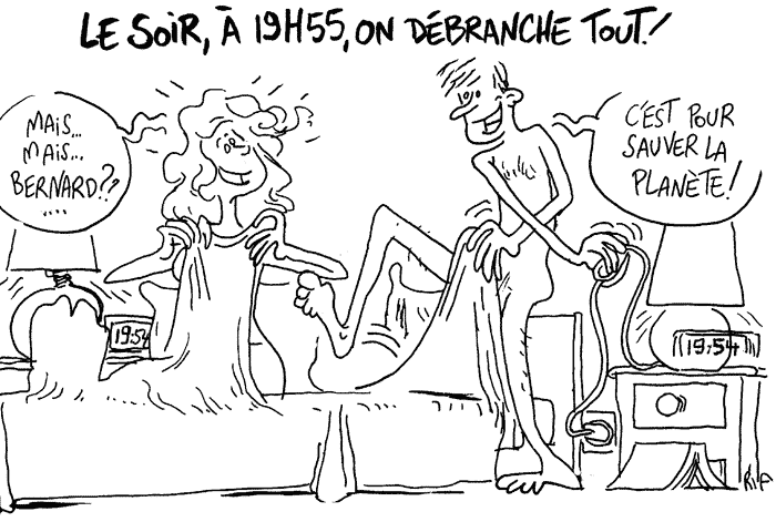 Le 23 octobre 2007, l'Alliance pour la Planète appelle à éteindre nos lumières en Europe contre le réchauffement climatique.