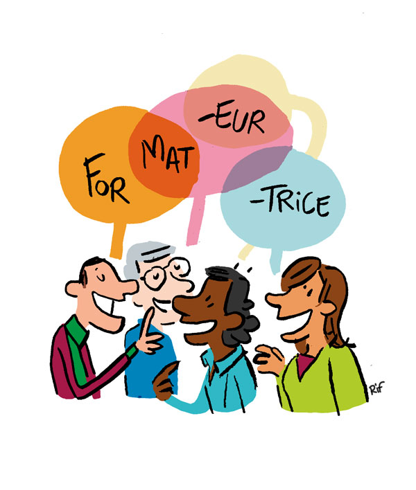 Formteur, formatrice, par le dialogue - illustration de Vincent Rif