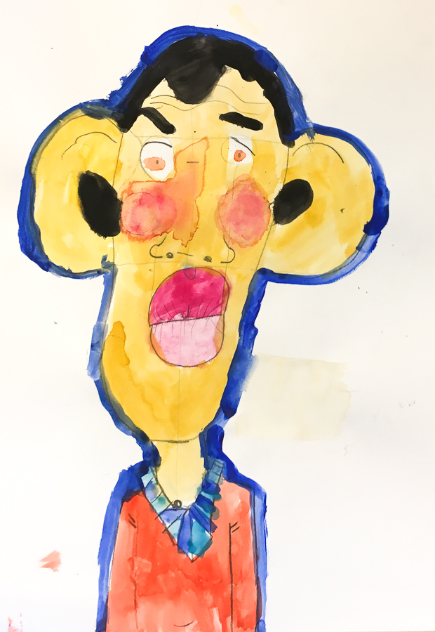Caricature de Stromae par un enfant.