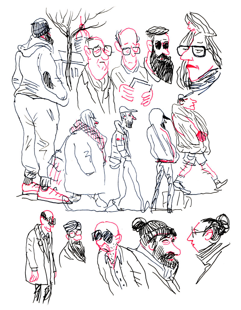 croquis au jeu de balle