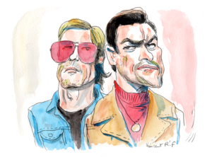 Portrait de Brad Pitt et Leonardo DiCaprio (dans le dernier film de Tarantino)
