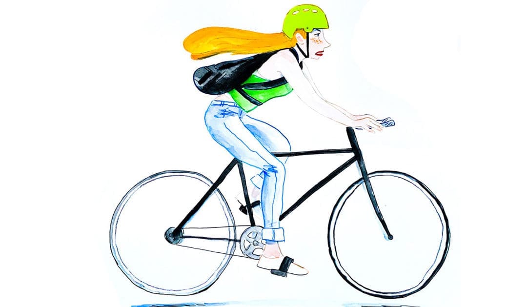 Votre portrait en vélo à l&rsquo;aquarelle