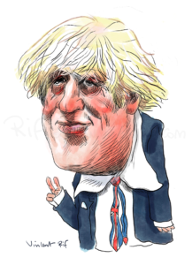 Caricature de Boris Johnson