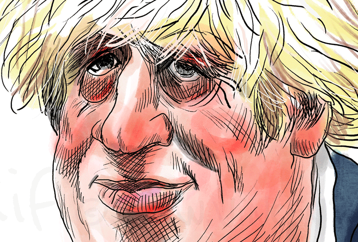 Boris Johnson caricature