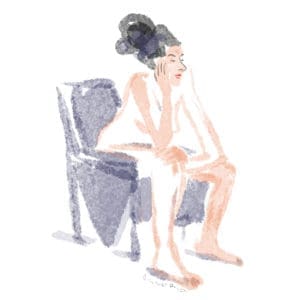 Croquis d'après modèle vivant féminin