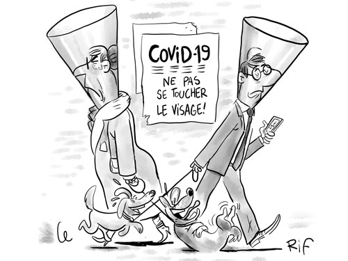 Consignes pour lutter contre le COVID-19, "Ne pas se toucher le visage!"