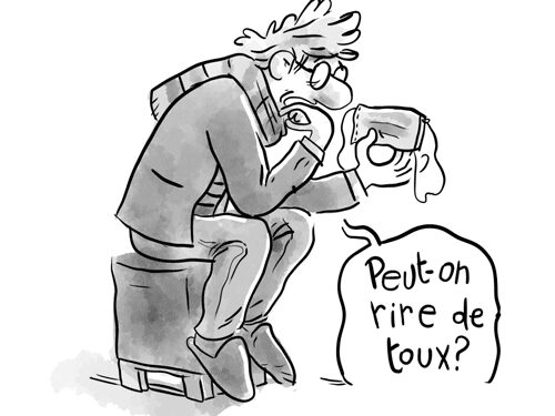le penseur de Rodin et la question Covid 19 : Peut-on rire de toux ?