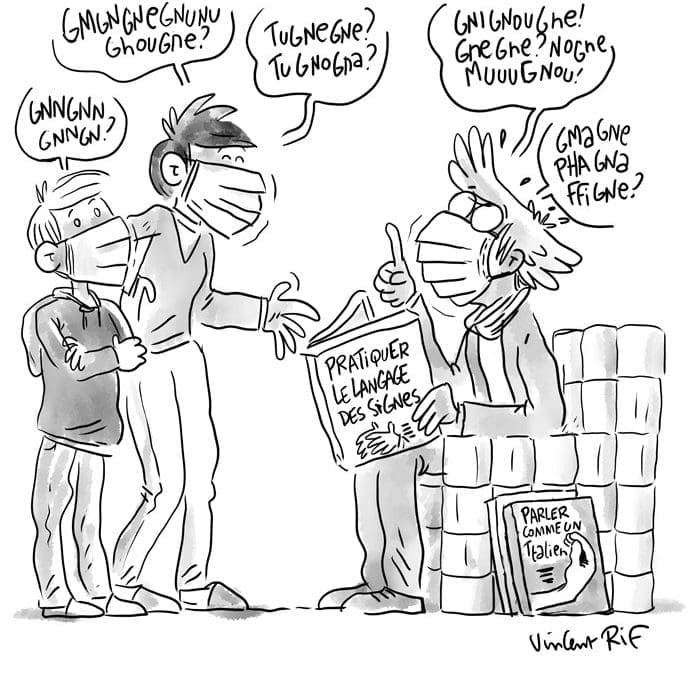 Parler avec un masque