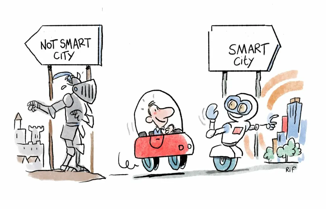 drawing Smart city