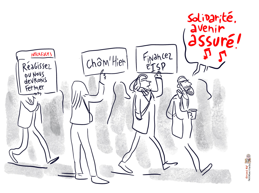 Reportage dessiné de manifestation