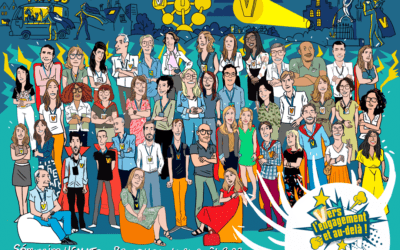 Portrait de groupe dessiné