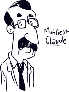 Claude, exemple de caricatures en trois minutes par Vincent Rif. Réalisées sur iPad avec Procreate.