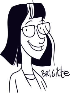 Brigitte, Exemple de caricatures en trois minutes par Vincent Rif. Réalisées sur iPad avec Procreate.