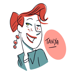 Tanya, Exemple de caricatures en trois minutes par Vincent Rif. Réalisées sur iPad avec Procreate.