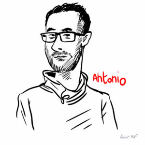 Portrait dessiné sur iPad de Antonio