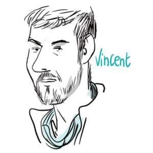 Portrait caricature rapide par vincent Rif