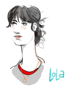 Lola, Portrait caricature rapide par vincent Rif