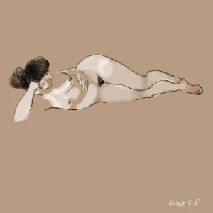 dessin d'après modele vivant sur iPad