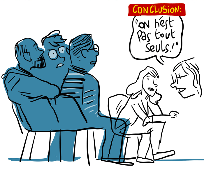 Facilitation graphique d'une journée sur l'insertion professionnelle des migrants