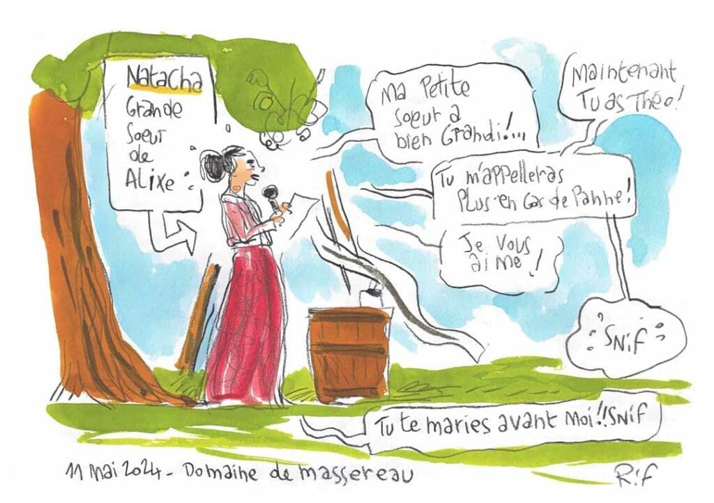 Dessin du mariage de Alixe et théo par dessinateur de mariage