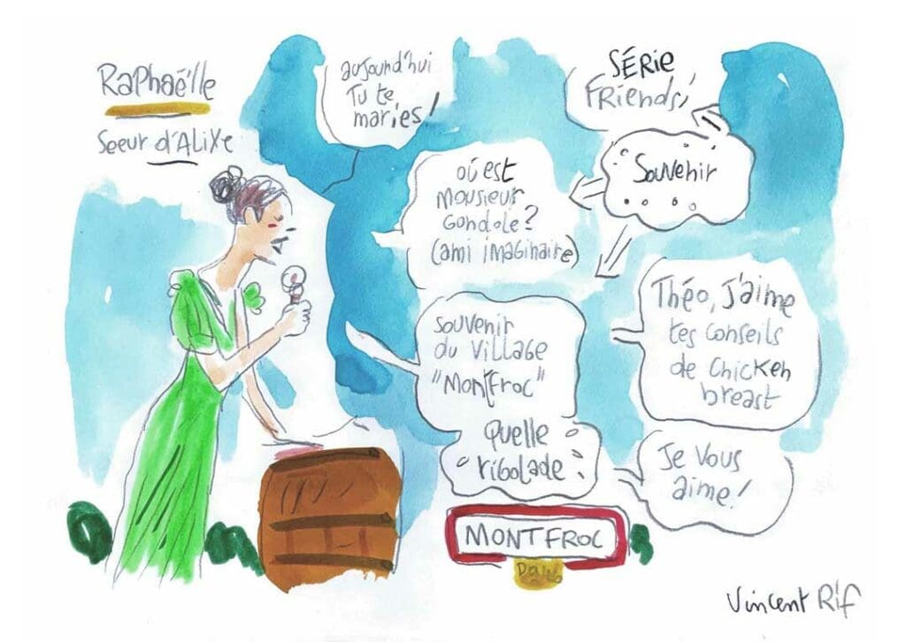 Dessin du mariage de Alixe et théo par dessinateur de mariage
