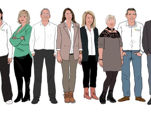 Portrait de groupe dessiné Portrait de groupe dessiné