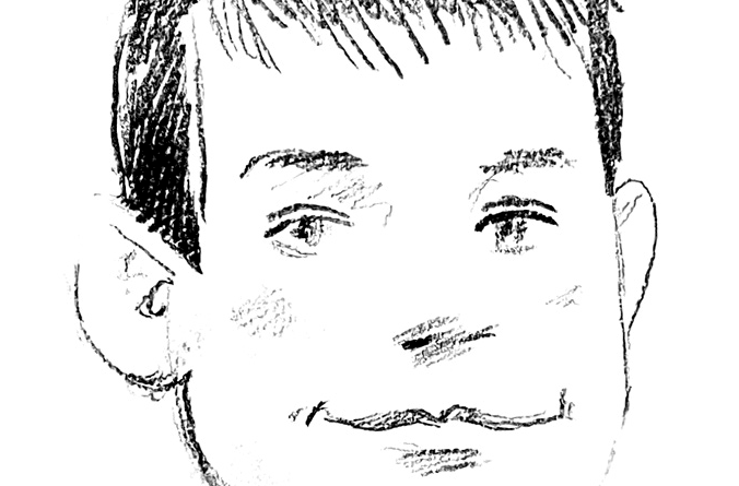 zoom sur portrait de Matteo