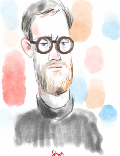 portrait de simon, dessin, aquarelle