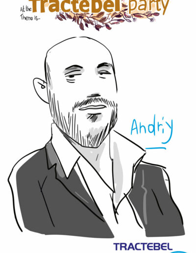 portrait de Andriy, dans le cadre d'un bar à portraits chez Tractebel