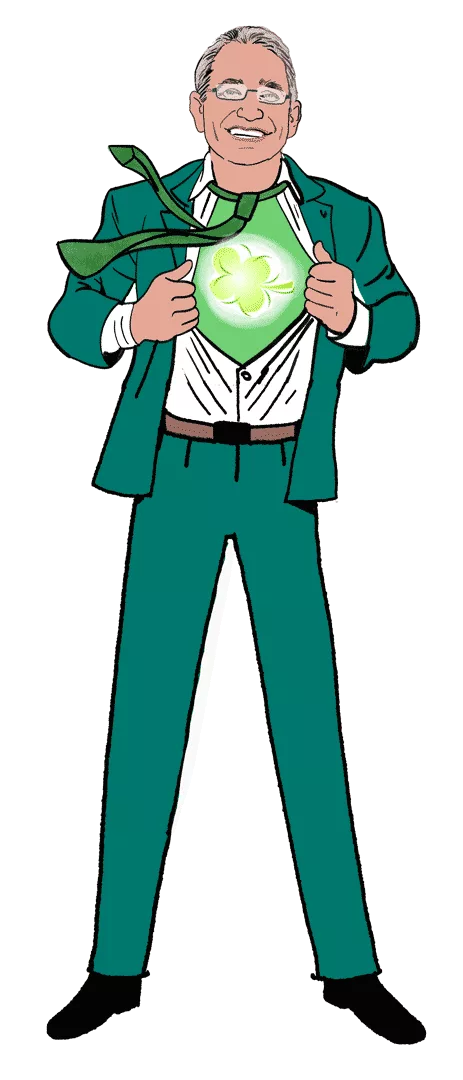 Portrait de cadre en super-héros écologique