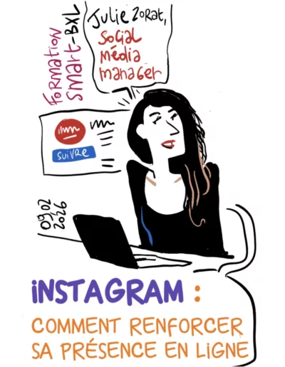 Planche de facilitation graphique pour renforcer sa présence sur Instagram