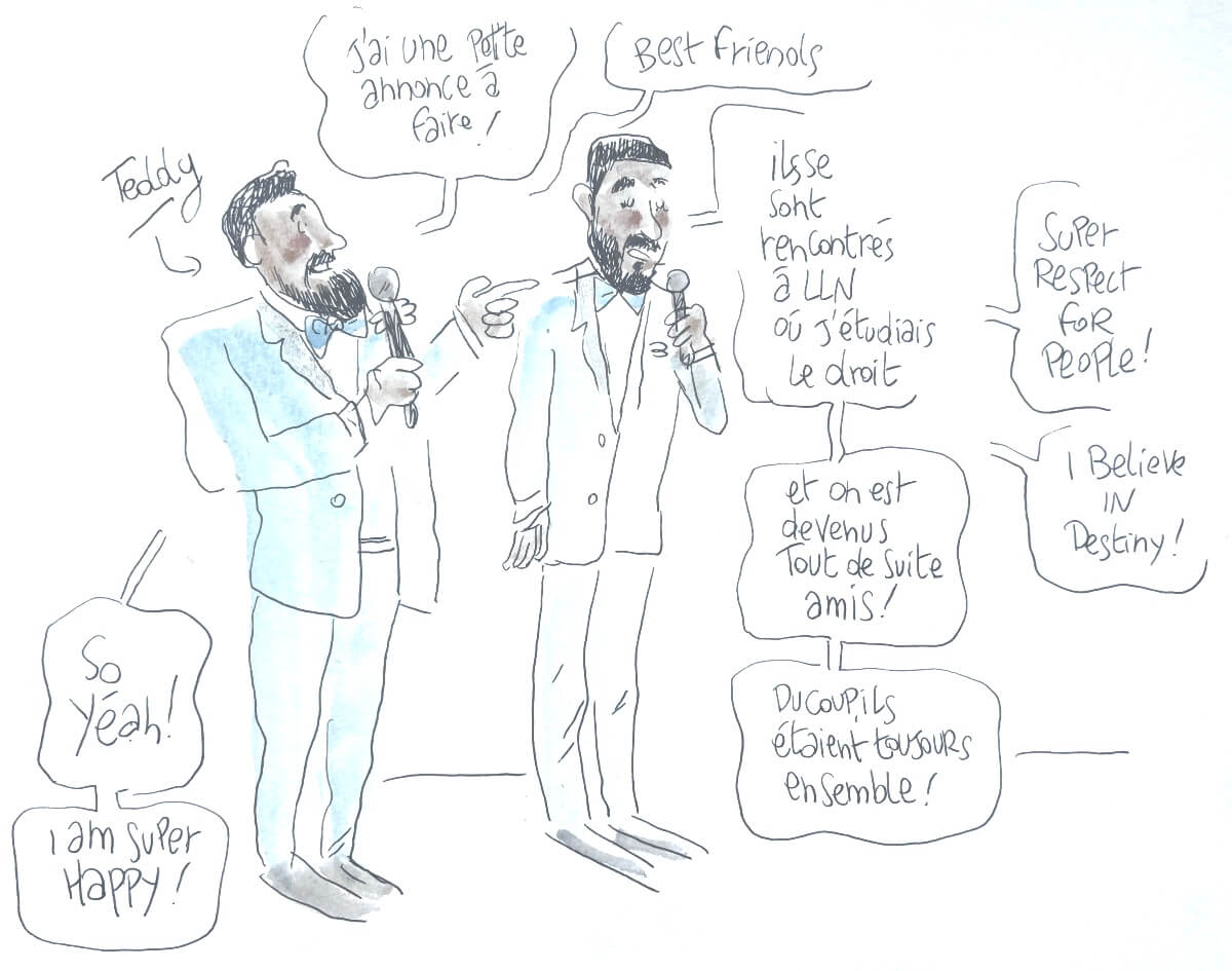 Discours_De_Teddy Dessin fait au mariage de Florine et Johan