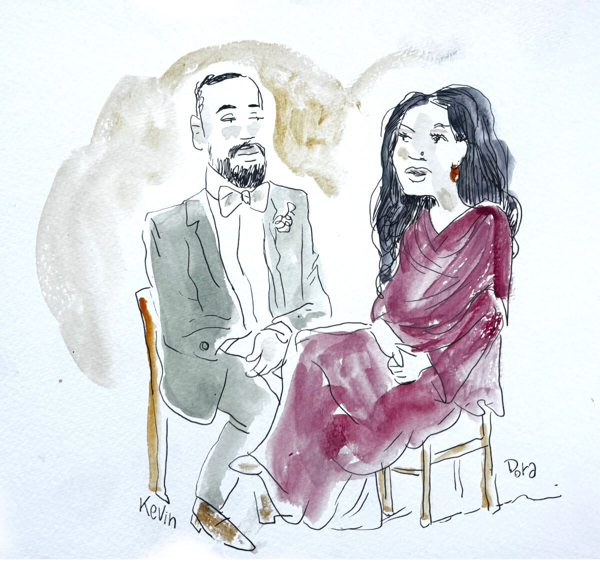 Dora_Et_Kevin Dessin fait au mariage de Florine et Johan