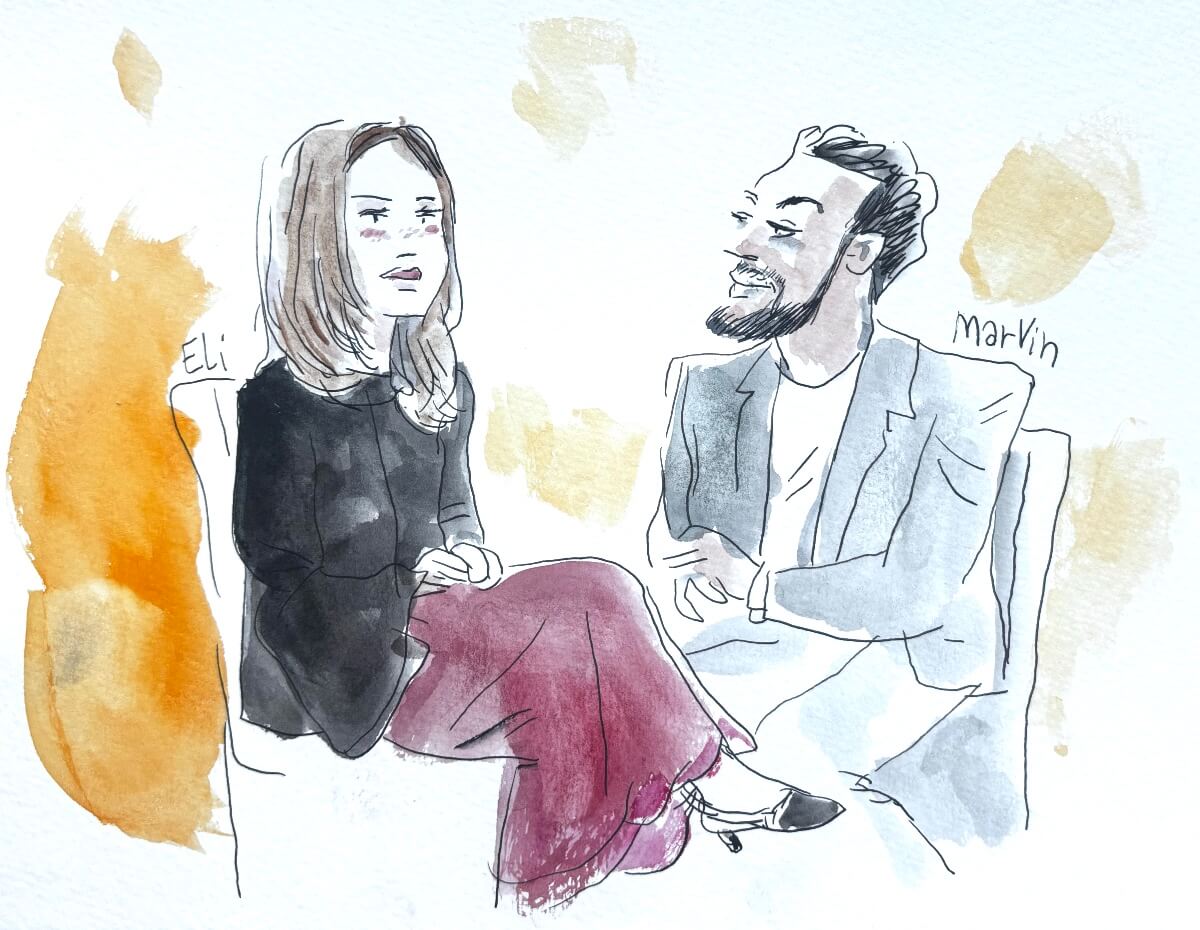 Eli-et-marvin Dessin fait au mariage de Florine et Johan