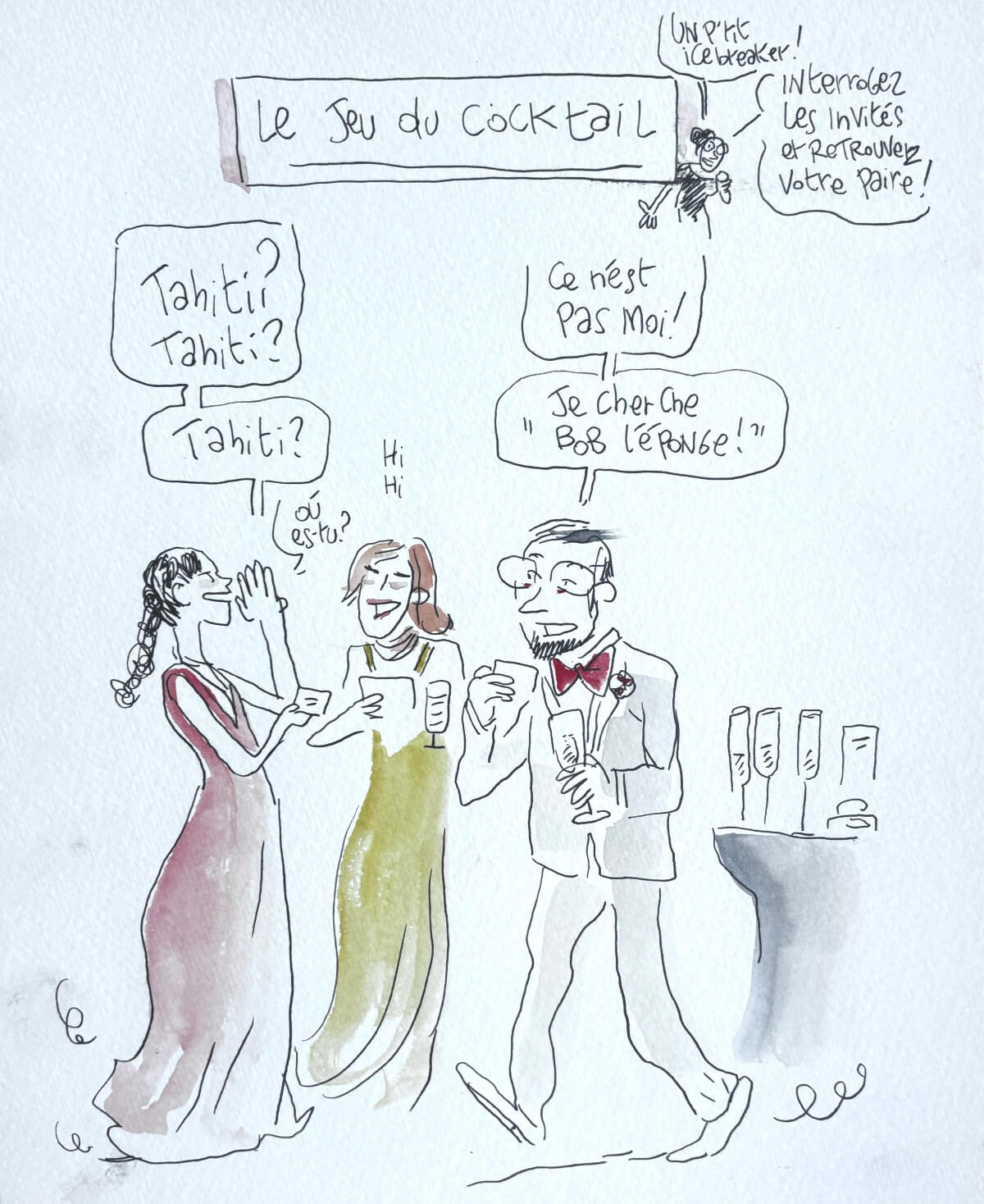 Jeu_Du_Cocktail Dessin fait au mariage de Florine et Johan