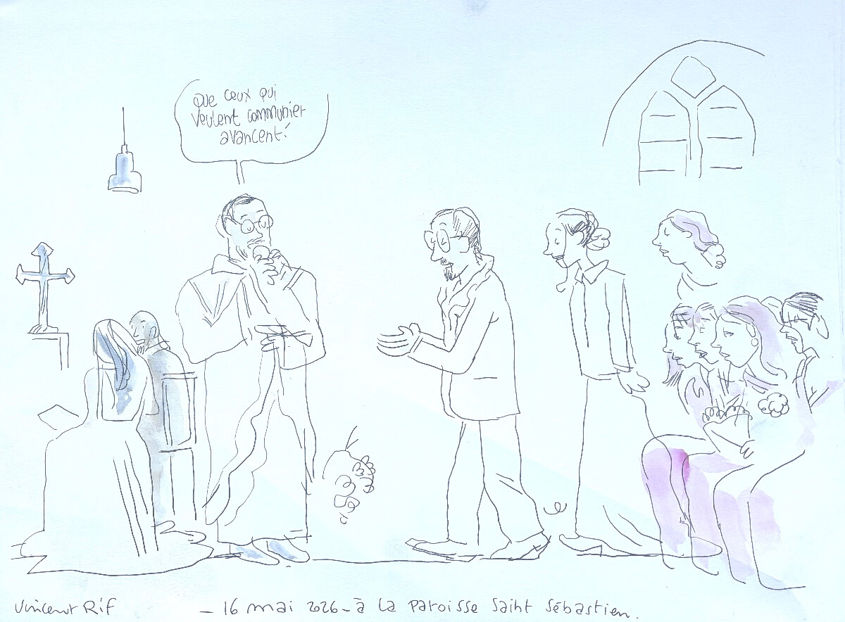 Messe-communion Dessin fait au mariage de Florine et Johan